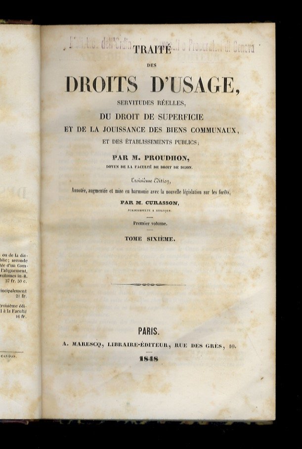 Traité des droits d'usage, servitudes réelles et de la jouissance …