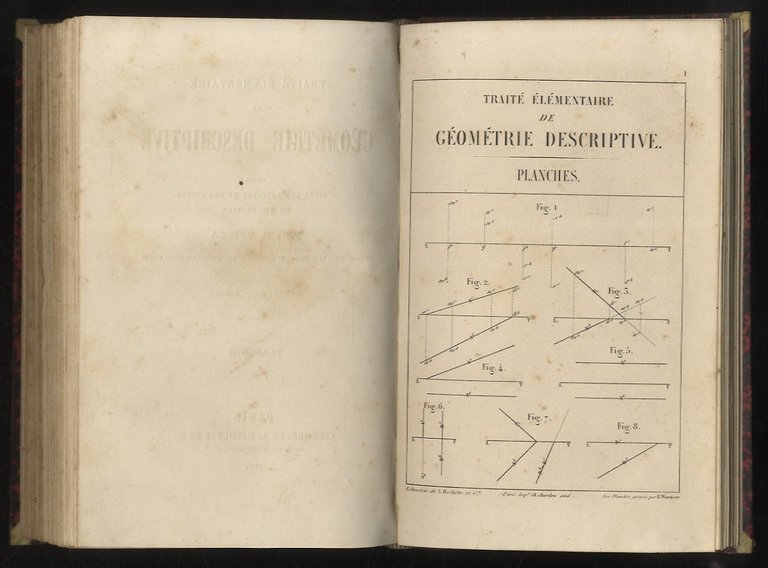 Traité élémentaire de géometrie descriptive. Rédigé d'après le ouvrages et …