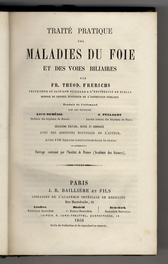 Traité pratique des maladies du foie et des voies biliares. … | Immagine principale