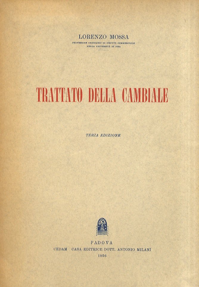 Trattato della cambiale.