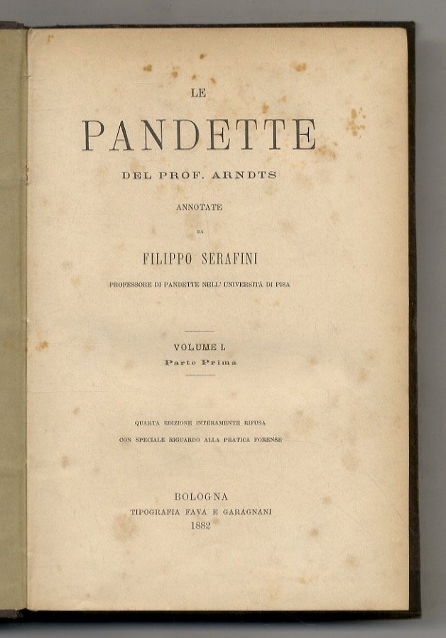 Trattato delle Pandette - Le Pandette annotate. Prima, terza e … | Immagine principale