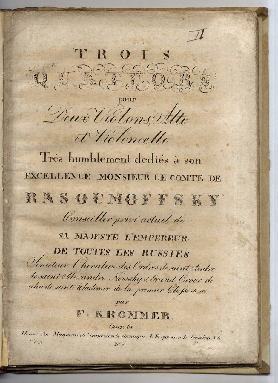 Trois quatuors pour deux violons, Alto et Violoncello. Tres humblemnt … | Immagine principale