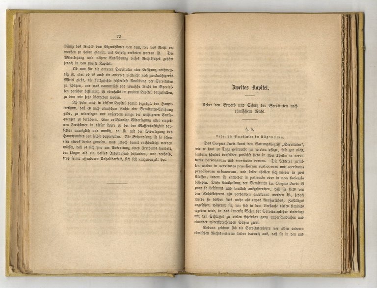 Ueber den Erwerb und Schutz der Servituten nach römischen Recht. …