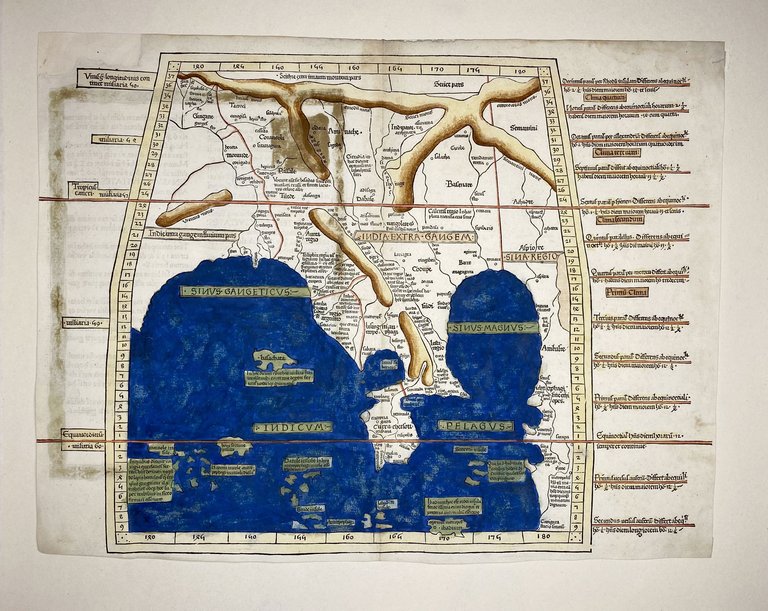 Undecima Asie tabula continet India extra Gange[m].