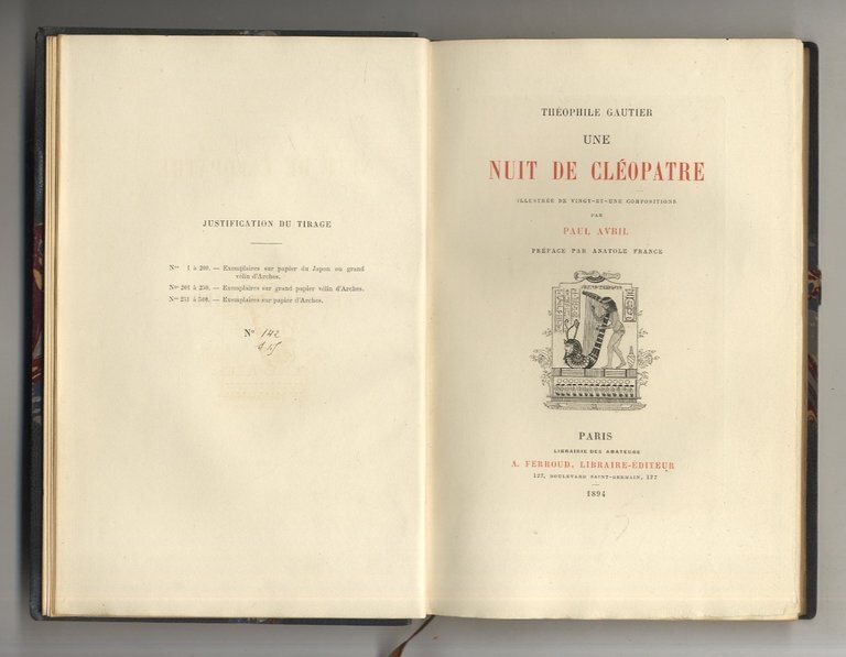 Une nuit de Cléopatre. Illustrée de vingt-et-une compositions par Paul …