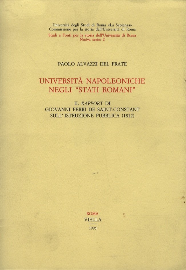 Università Napoleoniche negli “Stati Romani”. Il rapport di Giovanni Ferri …
