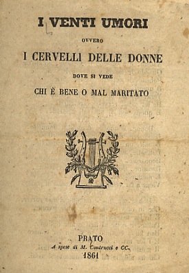 VENTI (I) umori, ovvero i cervelli delle donne dove si …