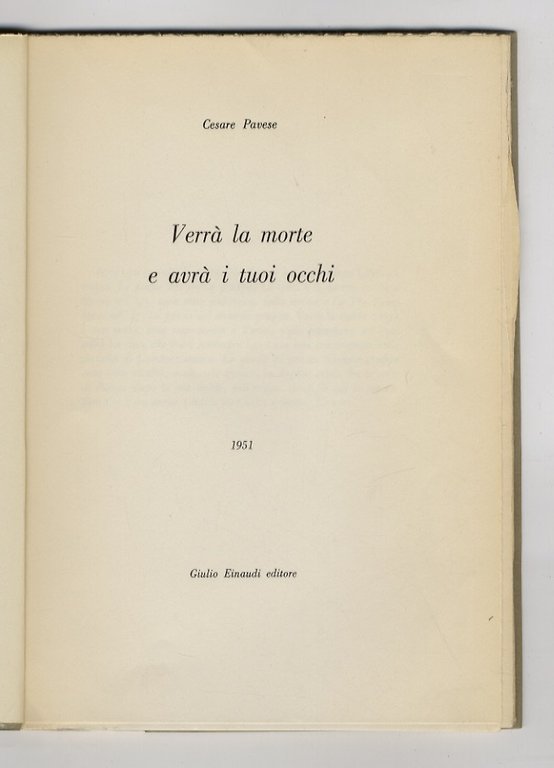 Verrà la morte e avrà i tuoi occhi. | Immagine Gallery 2