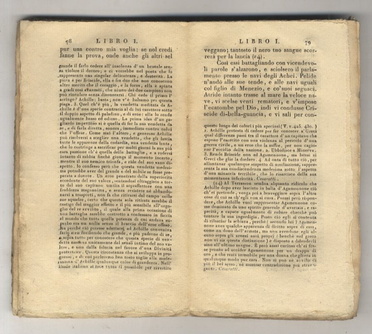 Versione letterale dell'Iliade. Tomo II. Tomo III. Tomo V.