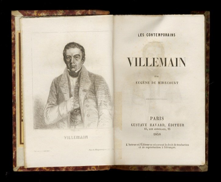 Villemain. Paris, Havard, 1856, pp. 96, con ritratto in acciaio …