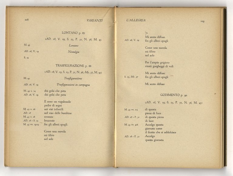 Vita d'un uomo. III. Poesie disperse. Con l'apparato critico delle …