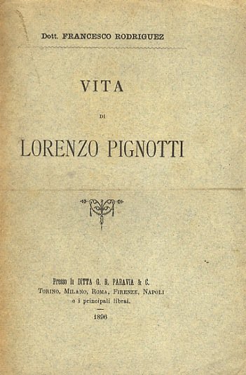 Vita di Lorenzo Pignotti.