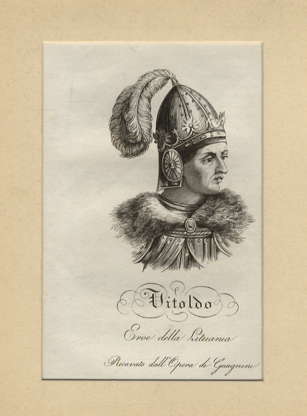 Vitoldo, Eroe della Lituania. Ricavato dall'opera di Guagnini. (Ritratto a …