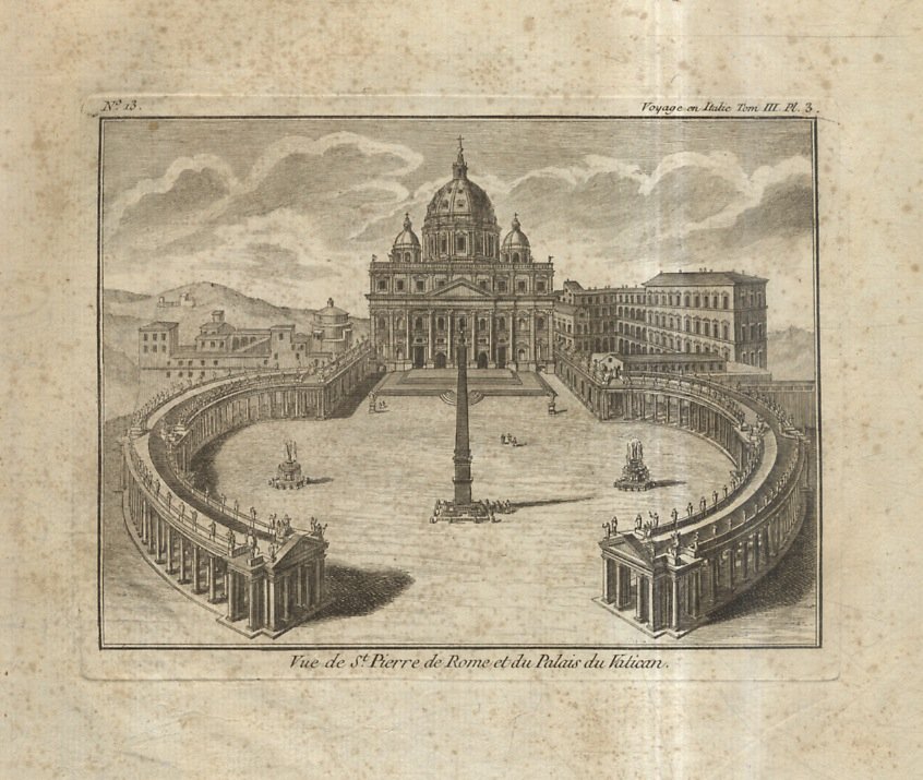 VUE de S.t Pierre de Rome et du Palais du …