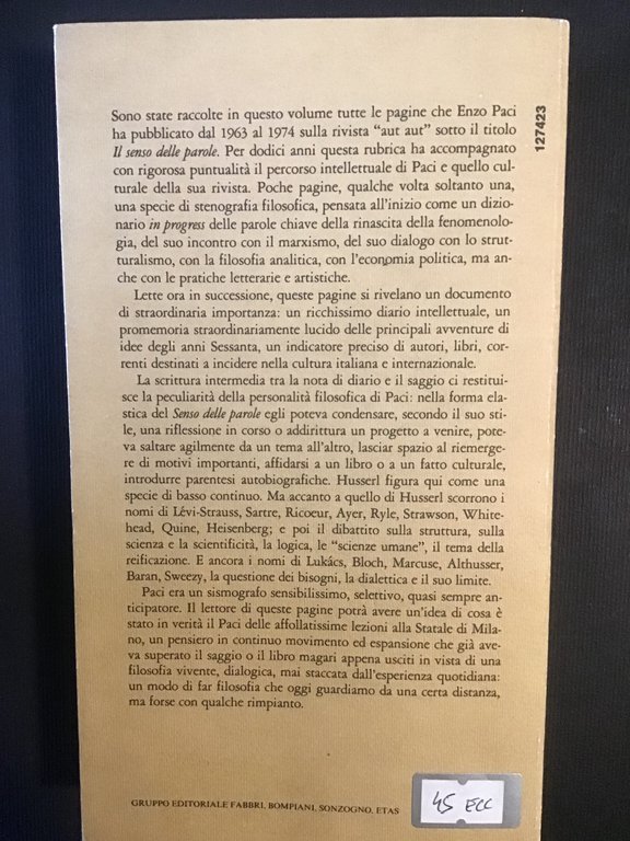 IL SENSO DELLE PAROLE 1963-1974