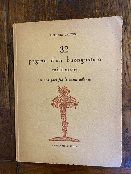 32 tavole d'un buongustaio milanese per una gara fra le …