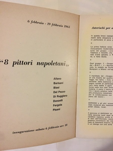 8 Pittori napoletani 6 febbraio - 19 febbraio 1965