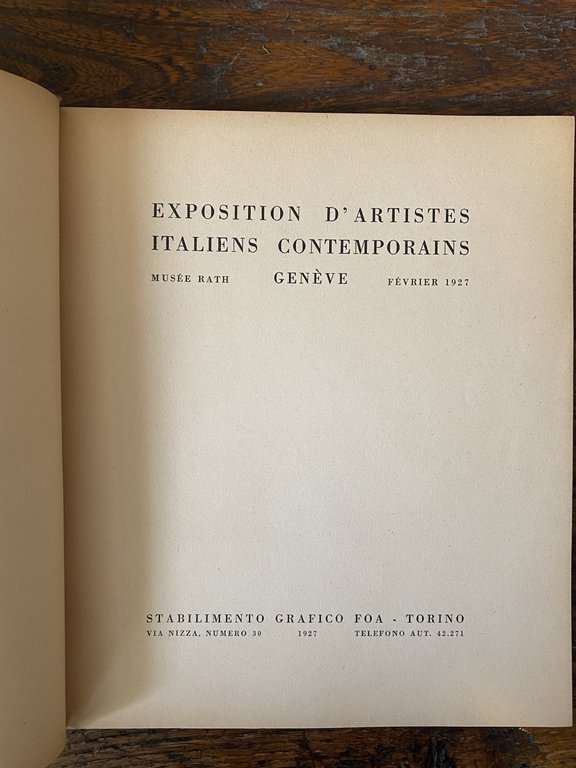 AA.VV. Artistes Italiens Contemporains Musée Rath Genève 1927 | Immagine Gallery 2