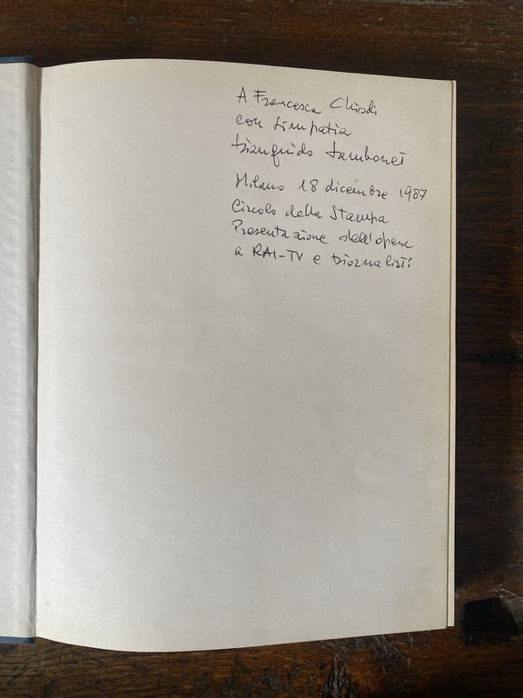 AA.VV. Autografato Sambonet Gianguido Gli argenti milanesi Milano Longanesi 1987