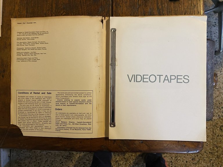 AA.VV. Castelli-Sonnabend Videotapes and Flms New York Liza Bear 1974