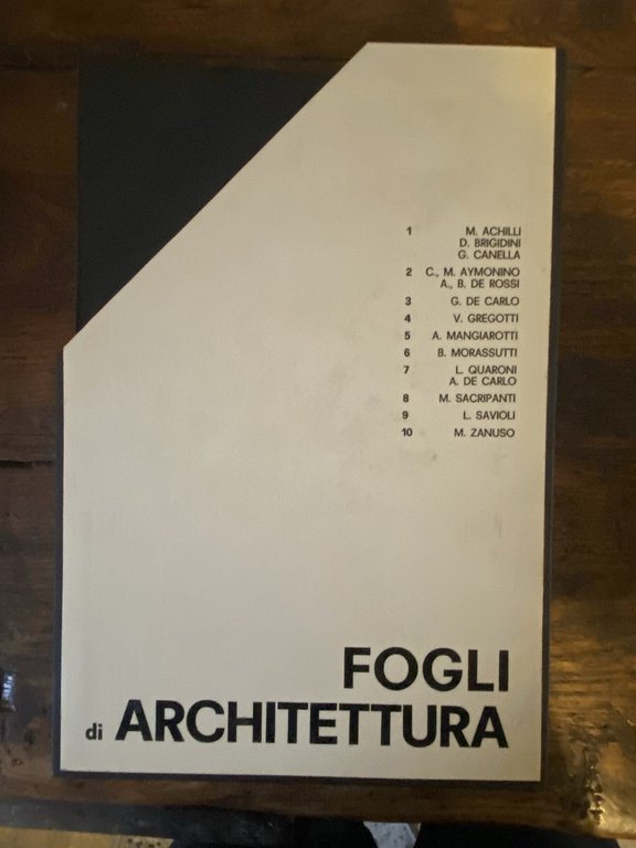 AA.VV. Fogli di architettura Torino Albra 1969