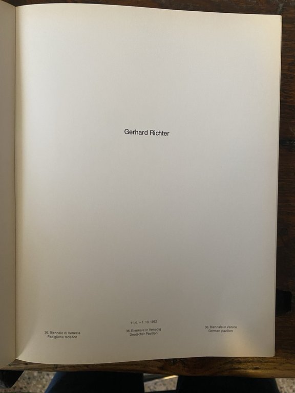AA.VV. Gerhard Richter Essen Museum Folkwang 1972