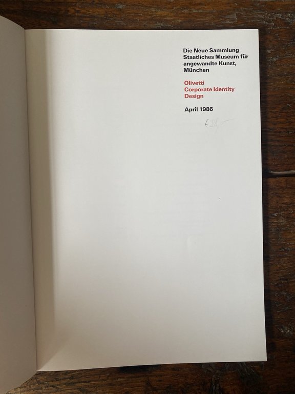 AA.VV. Olivetti Corporate Identity Design Munchen Staatliches Museum 1986