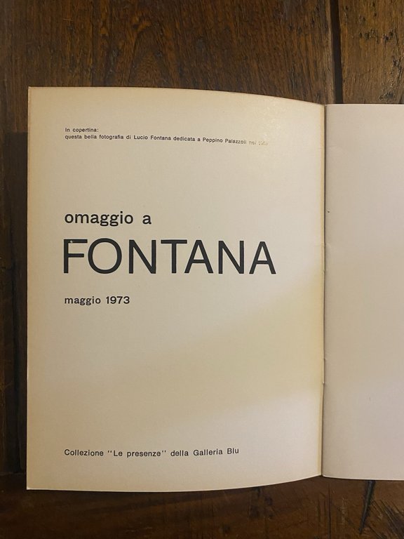 AA.VV. Omaggio a Lucio Fontana Milano Galleria Blu 1973