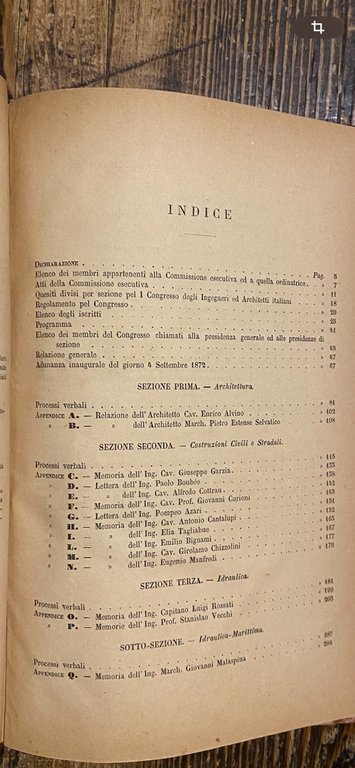 AA.VV Primo Congresso degli Ingegneri ed Architetti italiani in Milano …