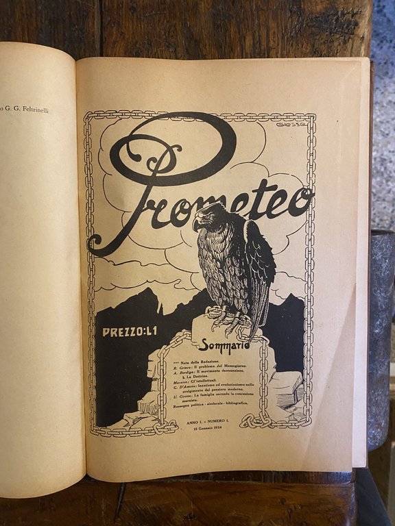 AA.VV. Prometeo Rivista di cultura sociale Milano Feltrinelli Reprint 1966