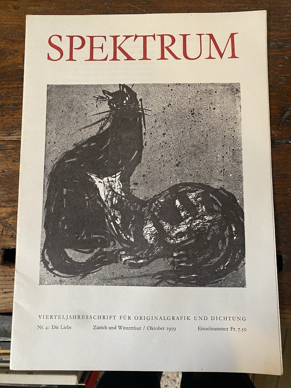 AA.VV. Spektrum Nr. 4 Zurich Oktober 1959 | Immagine principale