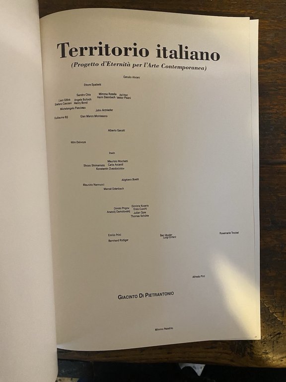 AA.VV. Territorio Italiano Milano Giacinto Di Pietrantonio 1995