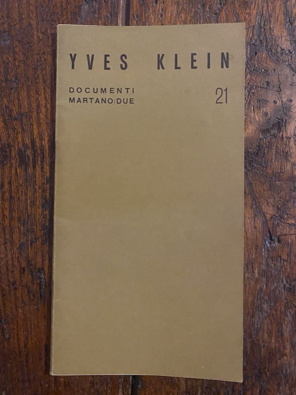 AA.VV. Yves Klein Torino Galleria d'Arte Martano 1969