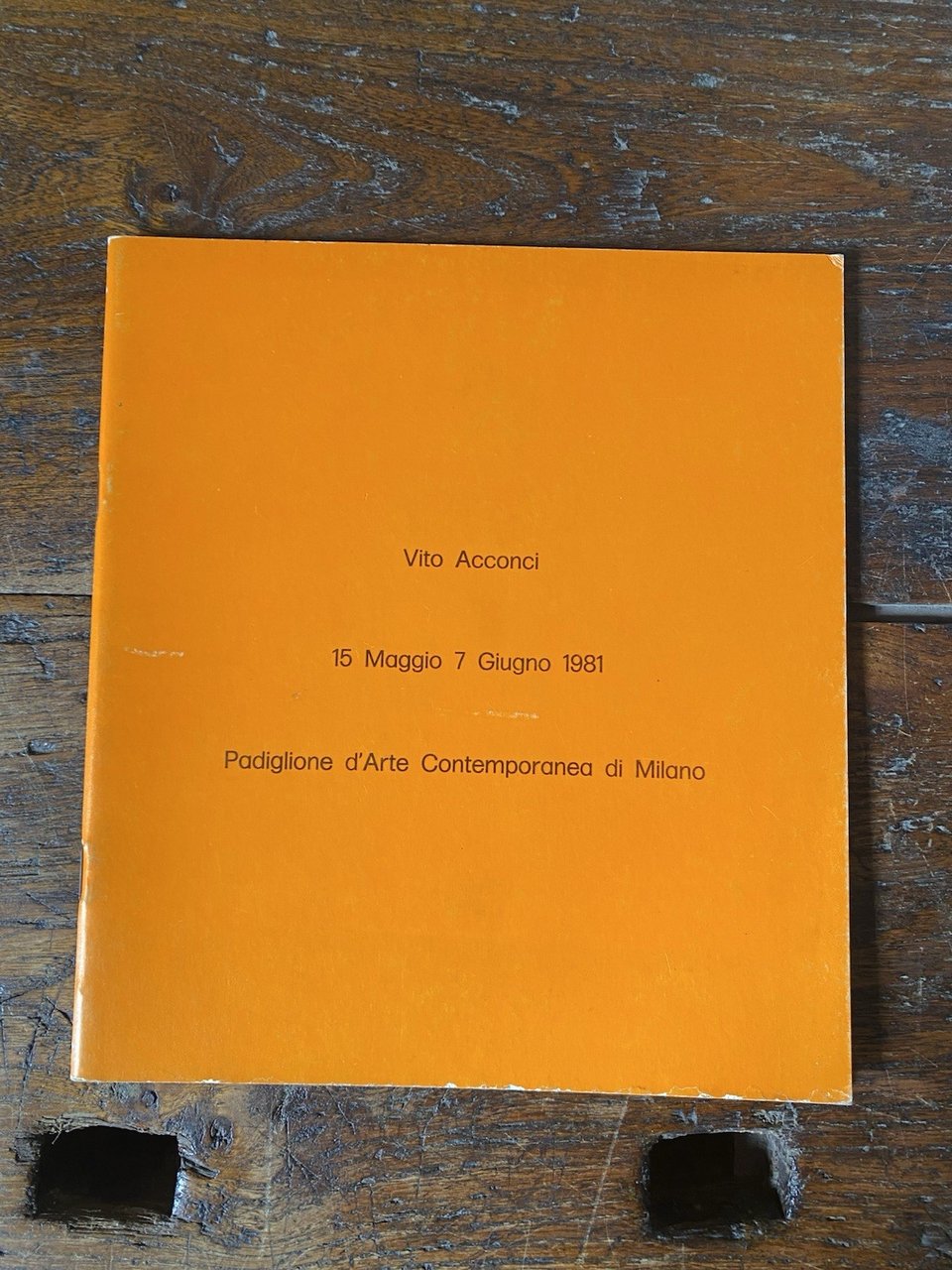 Acconci Vito Milano Padiglione d'Arte Contemporanea 1981