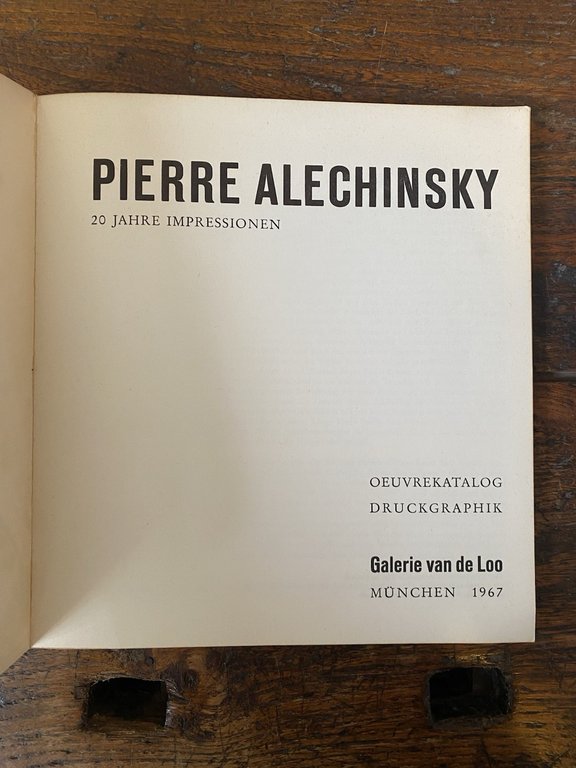 Alechinsky Pierre 20 jahre impressionen Oeuvrekatalog druckgraphik Munchen 1967