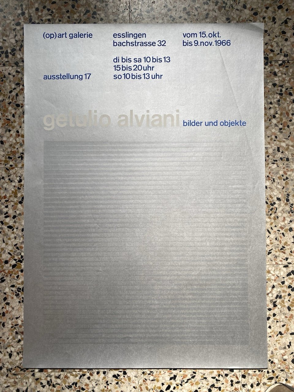 Alviani Getulio Manifesto / Poster 84 x 59 cm. Esslingen … | Immagine principale