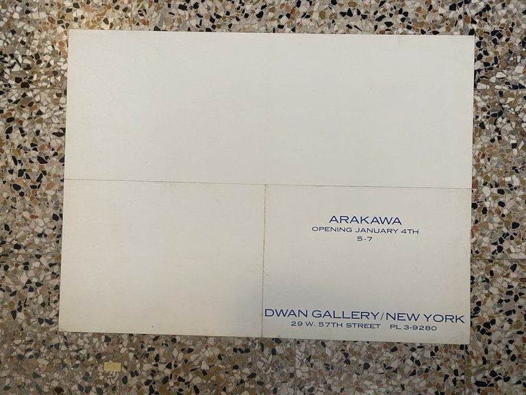 Arakawa Shusaku Manifesto / Poster 46 x 60 cm. New …