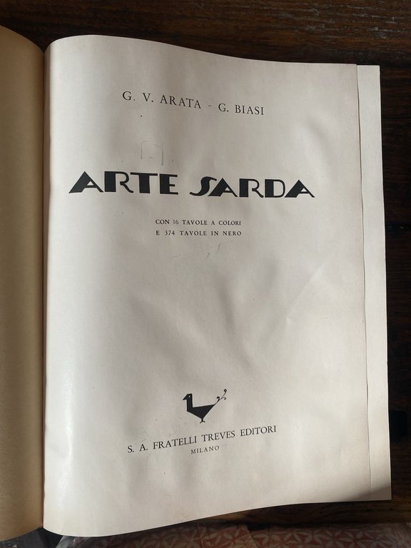 Arata G. V. Biasi G. Arte sarda Milano Treves 1935 | Immagine Gallery 2