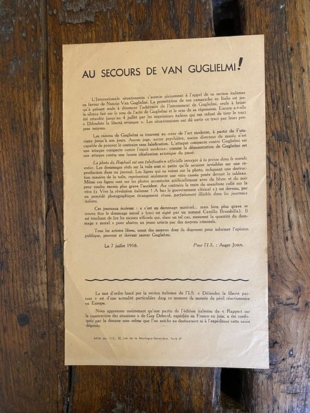 Au secours De van Guglielmi!