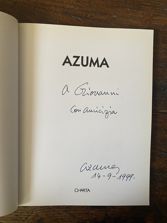 Autografato Azuma Kengiro La luce di Teglio Milano Charta 1999