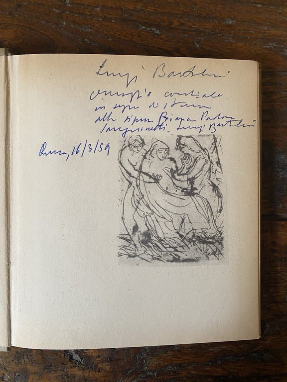 Autografato Bartolini Luigi Tre prose d'arte Venezia Soladizio del Libro …
