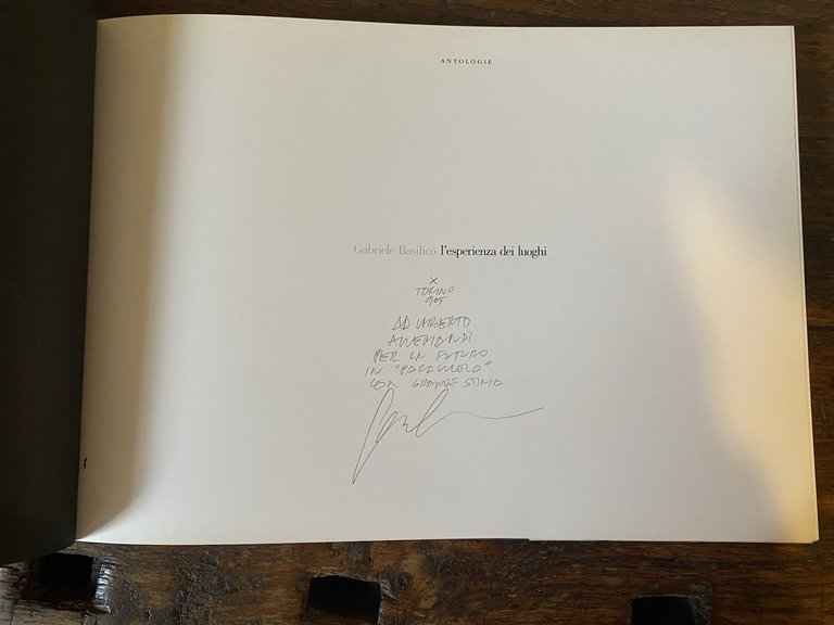 Autografato Basilico Gabriele L'esperienza dei luoghi Udine Art& 1995 | Immagine Gallery 2