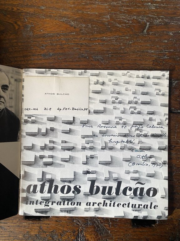 Autografato Bulcao Athos Intégration architecturale Genève Rousseau 1975