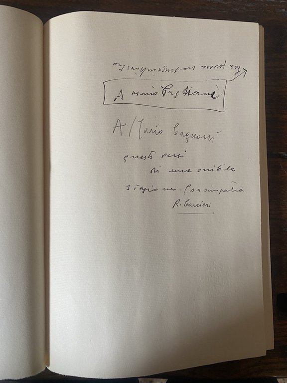 Autografato Carrieri Raffaele Souvenir Caporal Milano Mondadori 1946