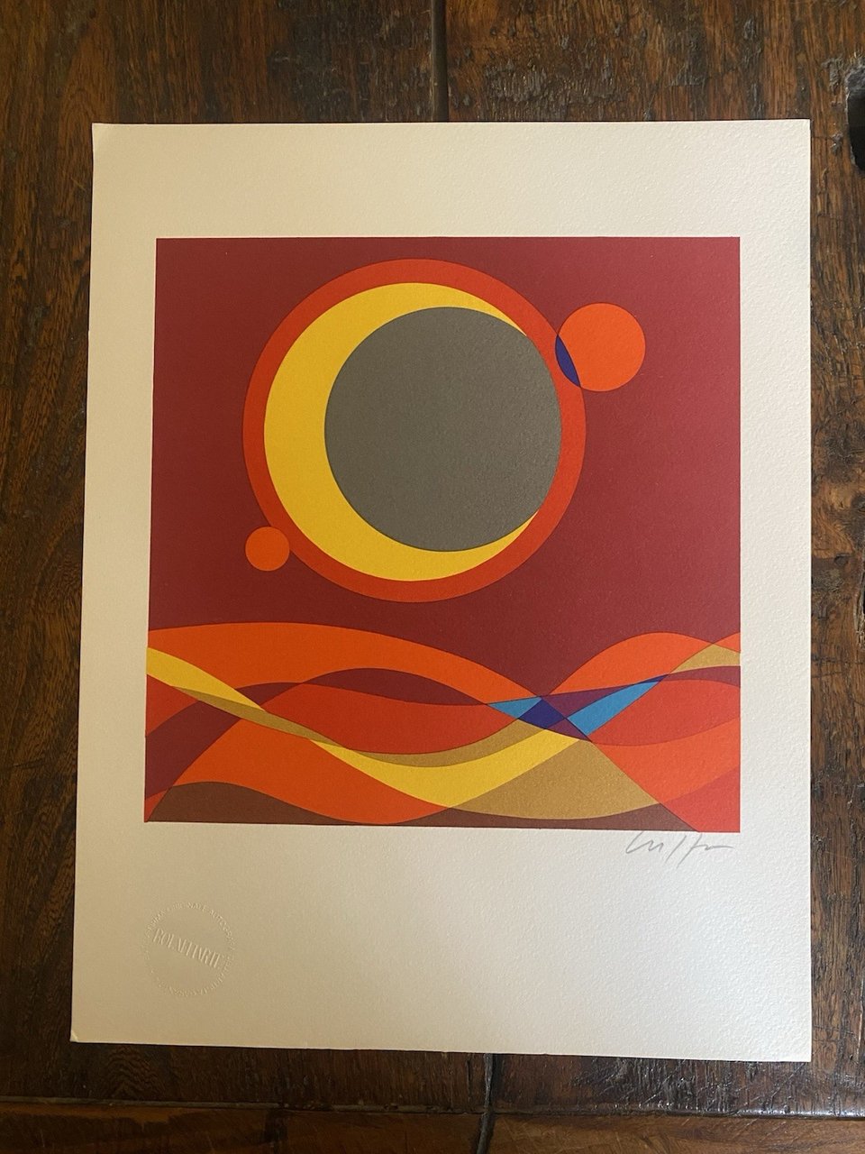 Autografato Crippa Roberto Fotolitografia Bolaffi Arte 1972