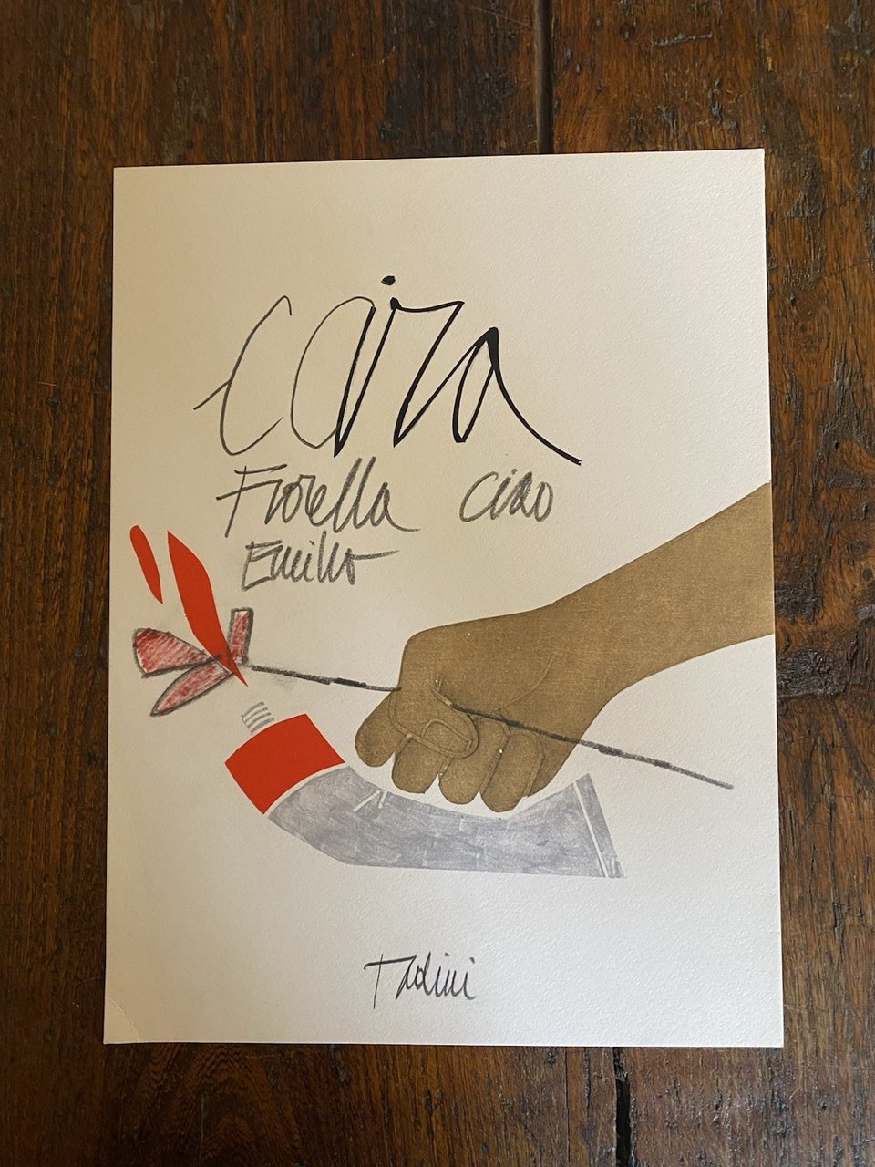 Autografato Due fotolitografie Bolaffi 1978