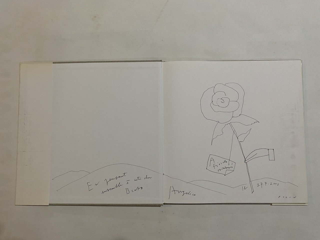 Autografato Folon Aquarelles Saint-Paul de Vence Galerie Guy Pieters 2003