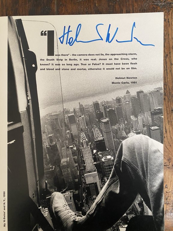 Autografato Helmut Newton's Illustrated N. 3 Munchen Schirmer 1990