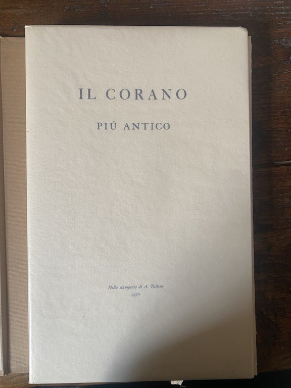 Autografato Il Corano più antico Alpignano Tallone 1977