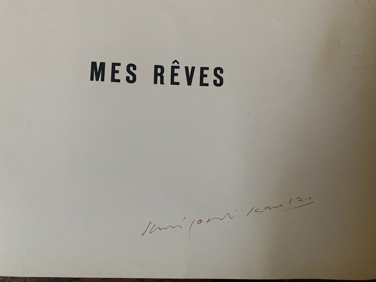 Autografato Kaneko Kuniyoshi Exposition Mes reves Tokyo Galerie Fuma 1975